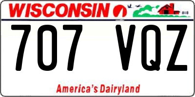 WI license plate 707VQZ