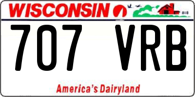 WI license plate 707VRB