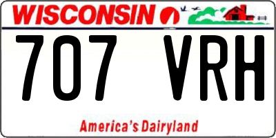 WI license plate 707VRH