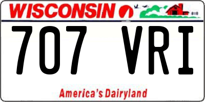 WI license plate 707VRI