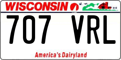 WI license plate 707VRL