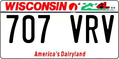 WI license plate 707VRV