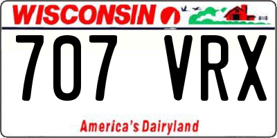 WI license plate 707VRX