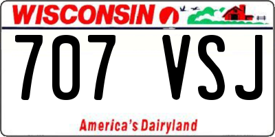 WI license plate 707VSJ