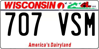 WI license plate 707VSM