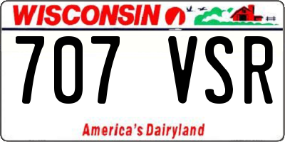 WI license plate 707VSR