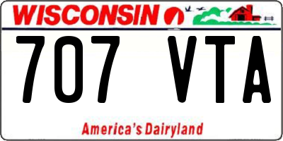 WI license plate 707VTA