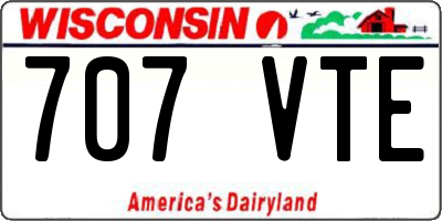 WI license plate 707VTE