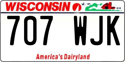 WI license plate 707WJK
