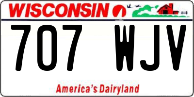 WI license plate 707WJV