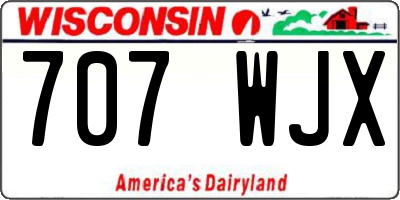 WI license plate 707WJX