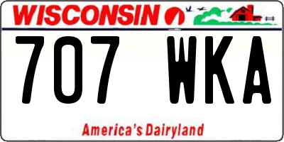 WI license plate 707WKA