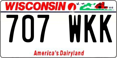 WI license plate 707WKK