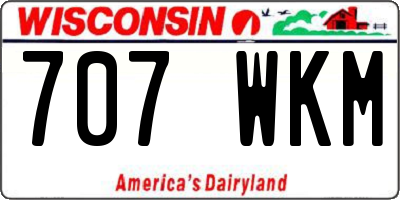 WI license plate 707WKM