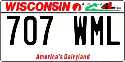 WI license plate 707WML