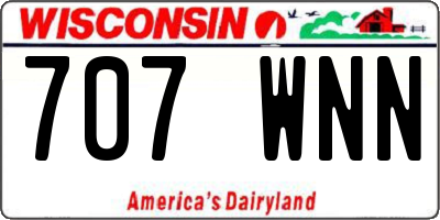 WI license plate 707WNN