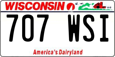 WI license plate 707WSI