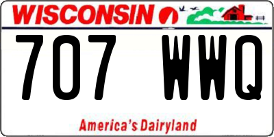 WI license plate 707WWQ