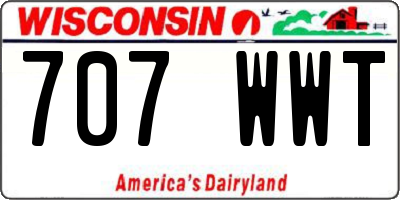 WI license plate 707WWT