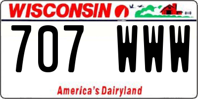 WI license plate 707WWW