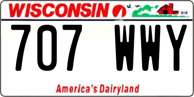 WI license plate 707WWY