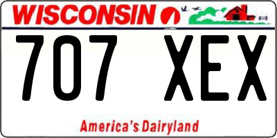 WI license plate 707XEX