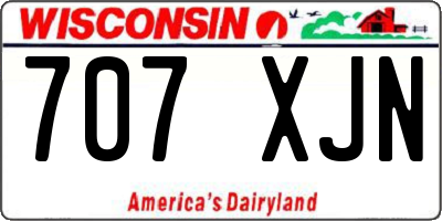 WI license plate 707XJN