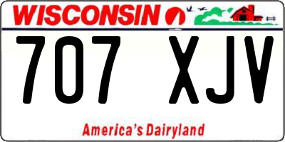 WI license plate 707XJV