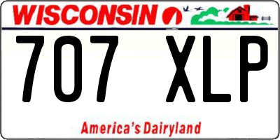 WI license plate 707XLP