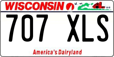 WI license plate 707XLS