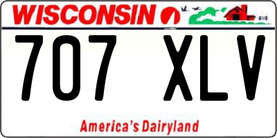 WI license plate 707XLV
