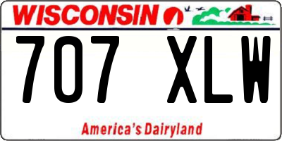 WI license plate 707XLW