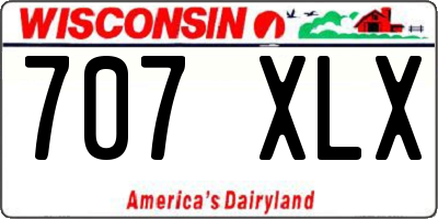 WI license plate 707XLX