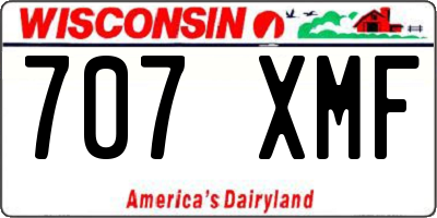WI license plate 707XMF