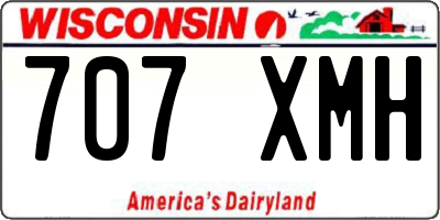 WI license plate 707XMH