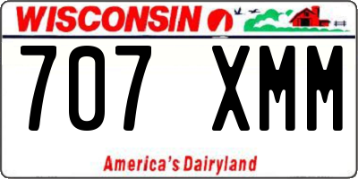 WI license plate 707XMM