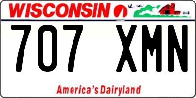 WI license plate 707XMN