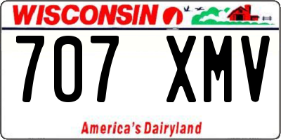 WI license plate 707XMV