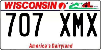 WI license plate 707XMX