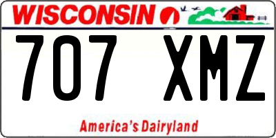 WI license plate 707XMZ