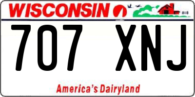 WI license plate 707XNJ