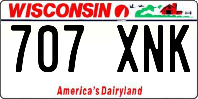 WI license plate 707XNK