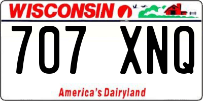 WI license plate 707XNQ