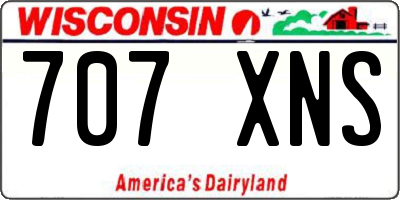 WI license plate 707XNS