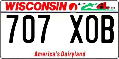 WI license plate 707XOB