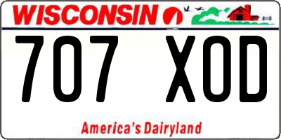 WI license plate 707XOD