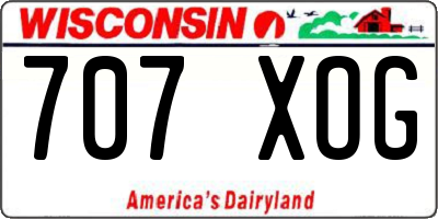 WI license plate 707XOG