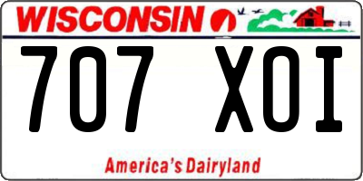 WI license plate 707XOI