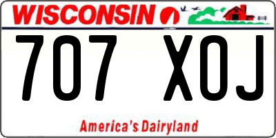 WI license plate 707XOJ