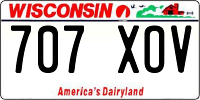 WI license plate 707XOV
